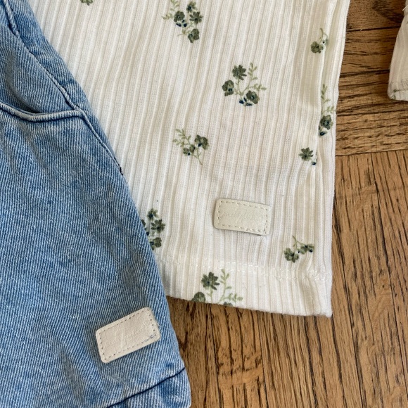 7 for All Mankind Denim Dress with Floral Top 18 months - Picture 3 of 6